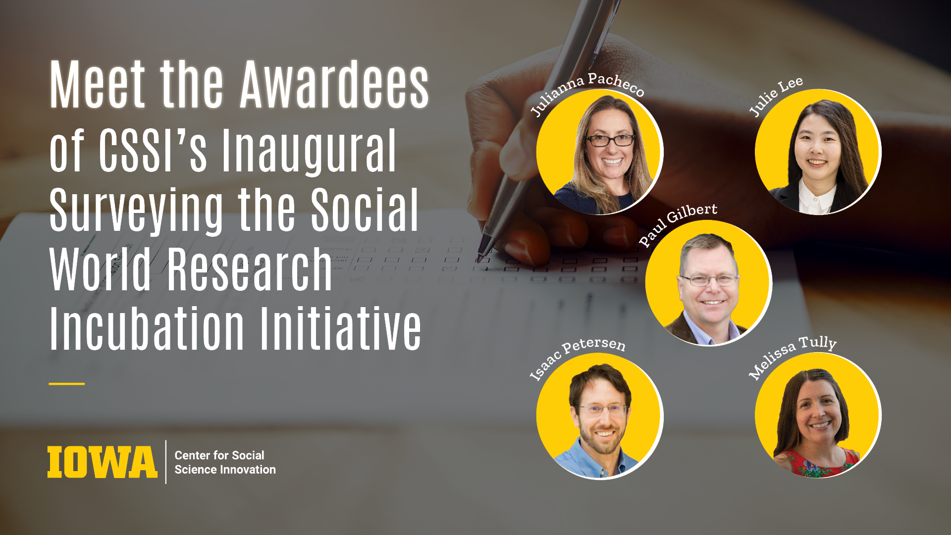 Meet the Awardees of CSSI's Inaugural Surveying the Social World Initiative