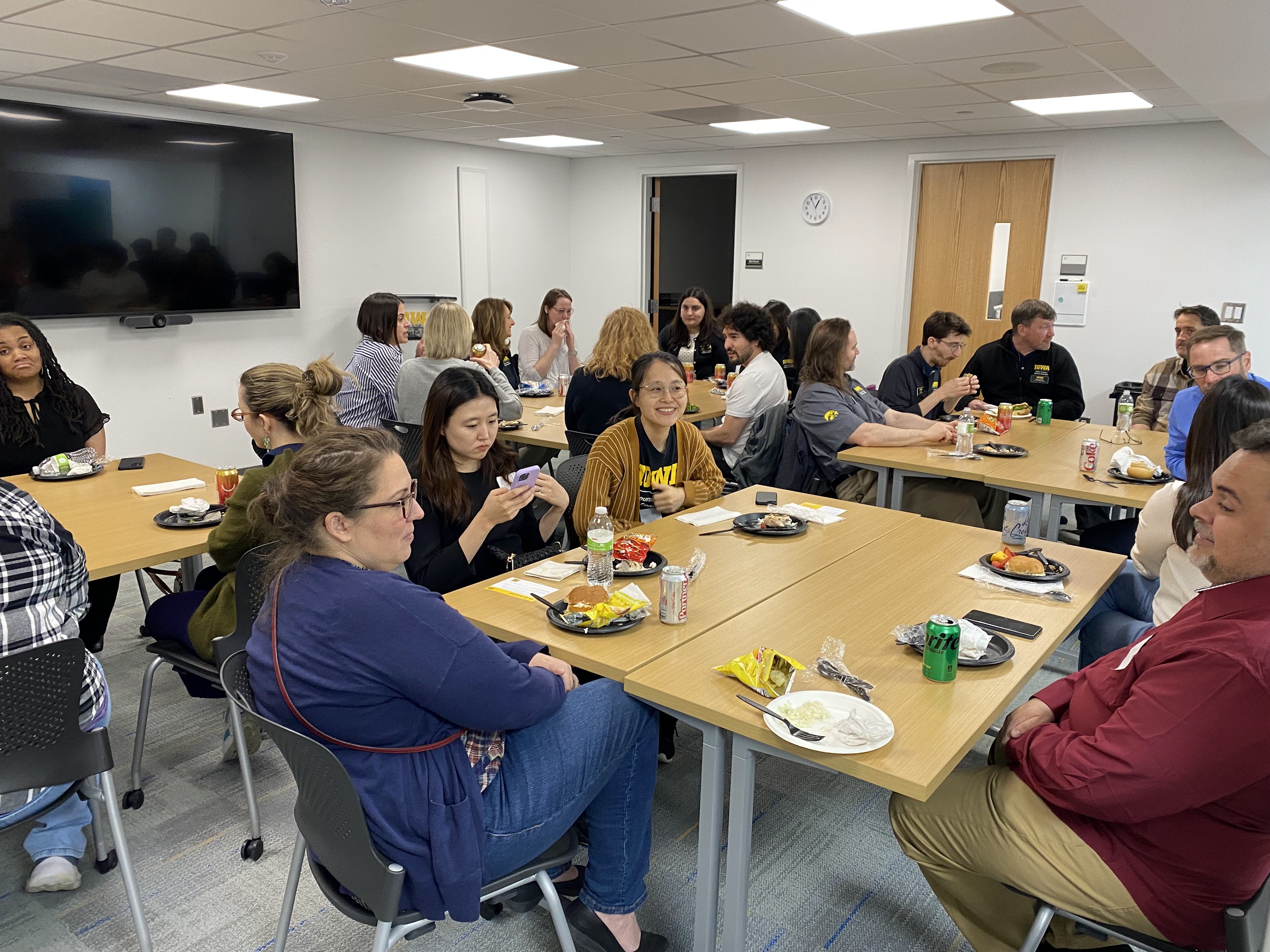 affiliates eat lunch at the may social